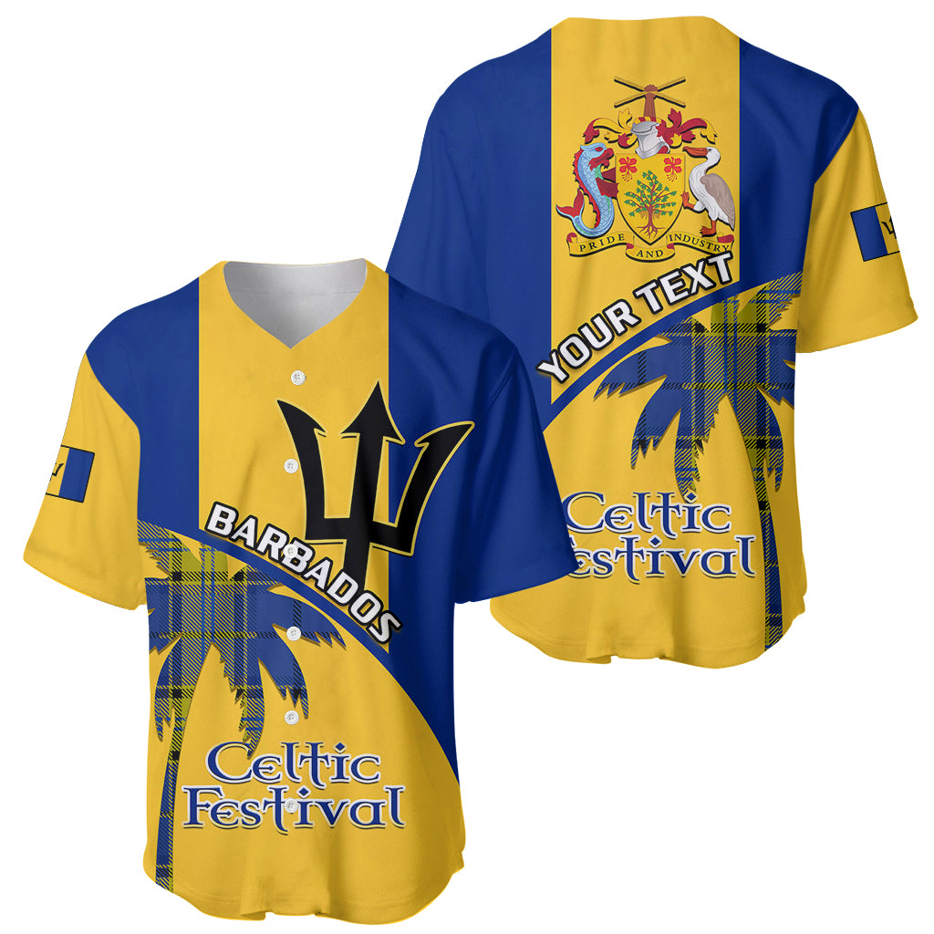 Personalised Barbados 2023 Baseball Jersey Celtic Festival Special Version - Wonder Print Shop