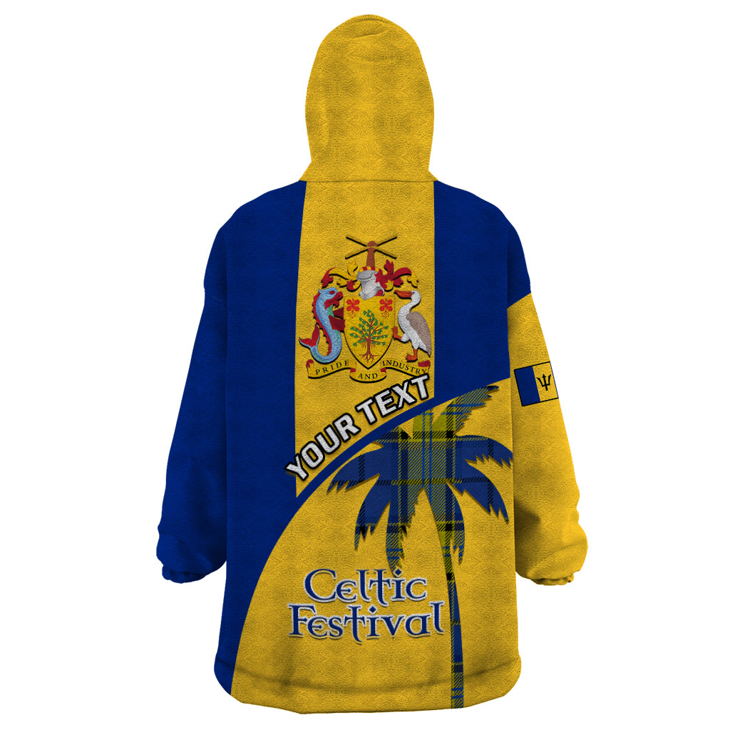 Personalised Barbados 2023 Wearable Blanket Hoodie Celtic Festival Special Version - Wonder Print Shop