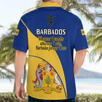Barbados Hawaiian Shirt Barbadian Coat Of Arms - Wonder Print Shop