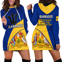 Barbados Hoodie Dress Barbadian Coat Of Arms - Wonder Print Shop