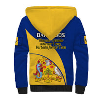 Barbados Sherpa Hoodie Barbadian Coat Of Arms - Wonder Print Shop