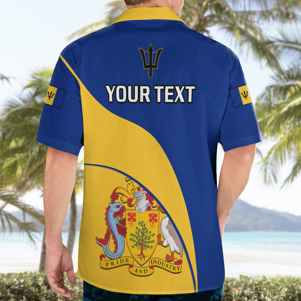 Personalised Barbados Hawaiian Shirt Barbadian Coat Of Arms - Wonder Print Shop