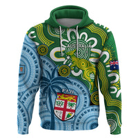 Australia And Fiji Hoodie Aboriginal Mix Fijian Tapa Unique Style - Wonder Print Shop