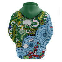 Australia And Fiji Hoodie Aboriginal Mix Fijian Tapa Unique Style - Wonder Print Shop