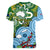Australia And Fiji Women V Neck T Shirt Aboriginal Mix Fijian Tapa Unique Style - Wonder Print Shop