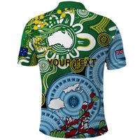 Custom Australia And Fiji Polo Shirt Aboriginal Mix Fijian Tapa Unique Style - Wonder Print Shop