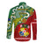 Australia And Tonga Long Sleeve Button Shirt Aboriginal Mix Tongan Ngatu Unique Style - Wonder Print Shop
