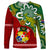 Australia And Tonga Long Sleeve Shirt Aboriginal Mix Tongan Ngatu Unique Style - Wonder Print Shop