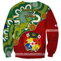 Australia And Tonga Sweatshirt Aboriginal Mix Tongan Ngatu Unique Style - Wonder Print Shop