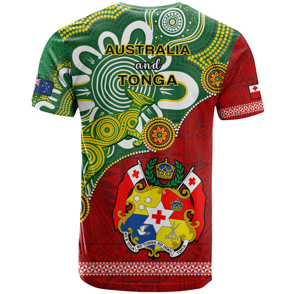Australia And Tonga T Shirt Aboriginal Mix Tongan Ngatu Unique Style - Wonder Print Shop