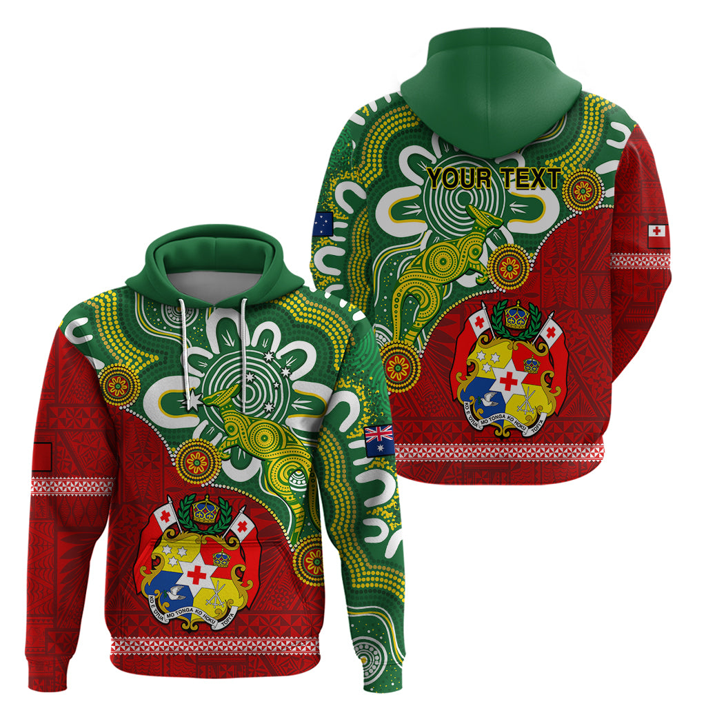 Custom Australia And Tonga Hoodie Aboriginal Mix Tongan Ngatu Unique Style - Wonder Print Shop