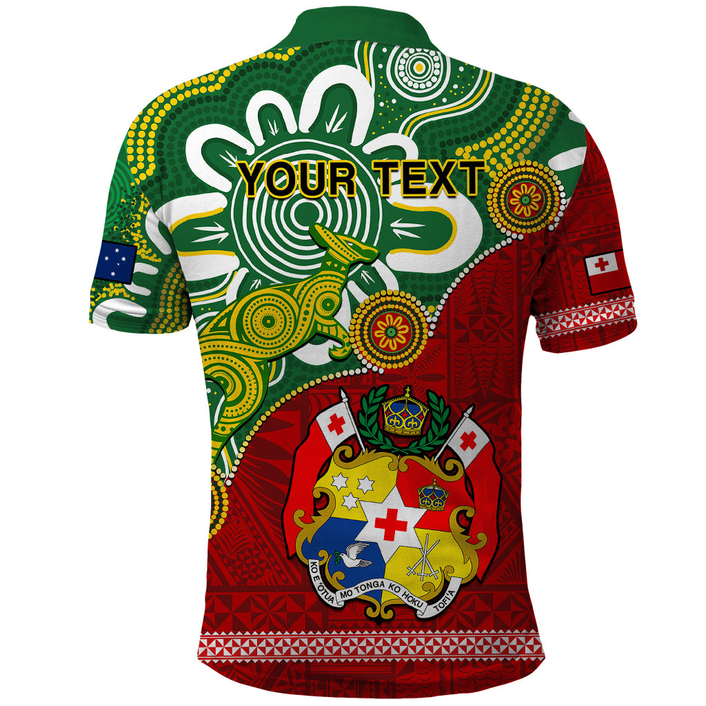 Custom Australia And Tonga Polo Shirt Aboriginal Mix Tongan Ngatu Unique Style - Wonder Print Shop