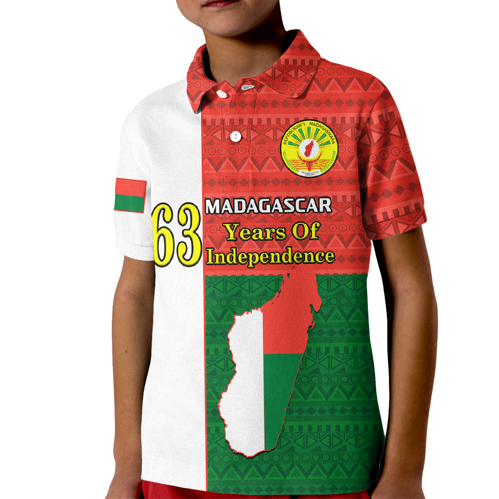 26 June Madagascar Independence Day Kid Polo Shirt Madagasikara African Pattern - Wonder Print Shop