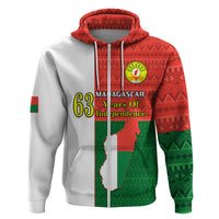 Personalised 26 June Madagascar Independence Day Hoodie Madagasikara African Pattern - Wonder Print Shop