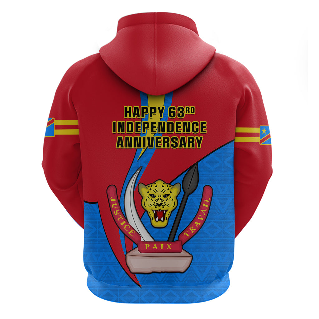 30 June Democratic Republic of the Congo Independence Day Hoodie Happy 63rd Anniversary - Wonder Print Shop