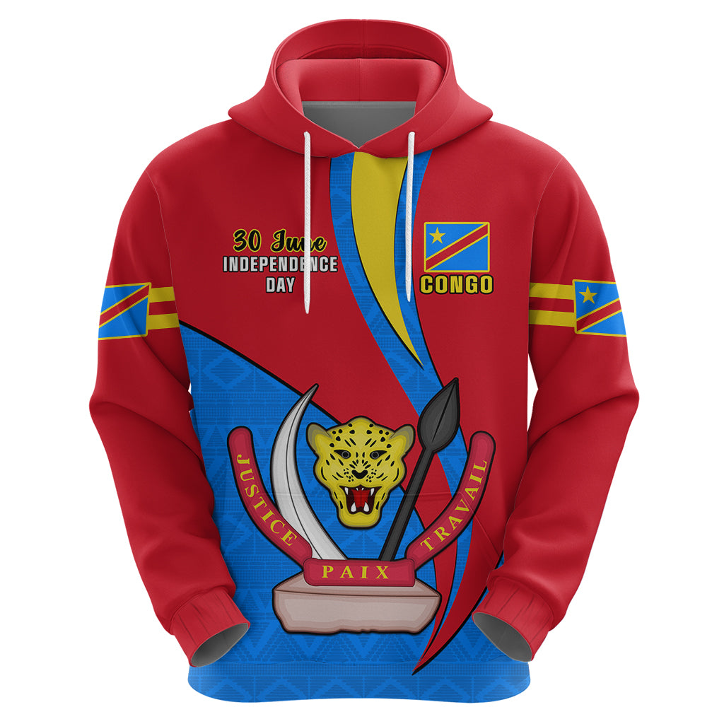 30 June Democratic Republic of the Congo Independence Day Hoodie Happy 63rd Anniversary - Wonder Print Shop