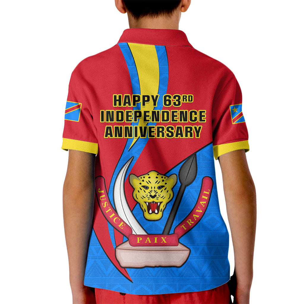 30 June Democratic Republic of the Congo Independence Day Kid Polo Shirt Happy 63rd Anniversary - Wonder Print Shop