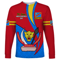 30 June Democratic Republic of the Congo Independence Day Long Sleeve Shirt Happy 63rd Anniversary - Wonder Print Shop