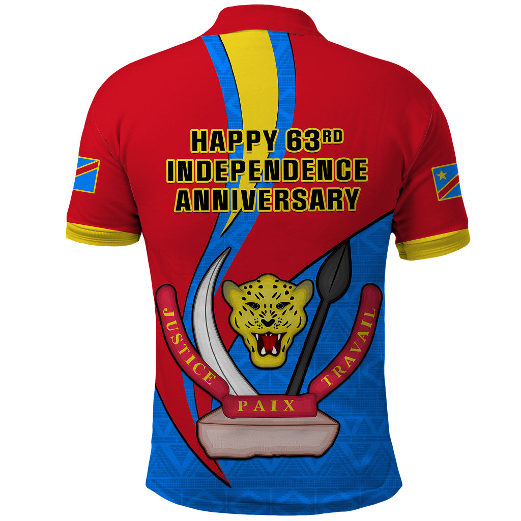 30 June Democratic Republic of the Congo Independence Day Polo Shirt Happy 63rd Anniversary - Wonder Print Shop