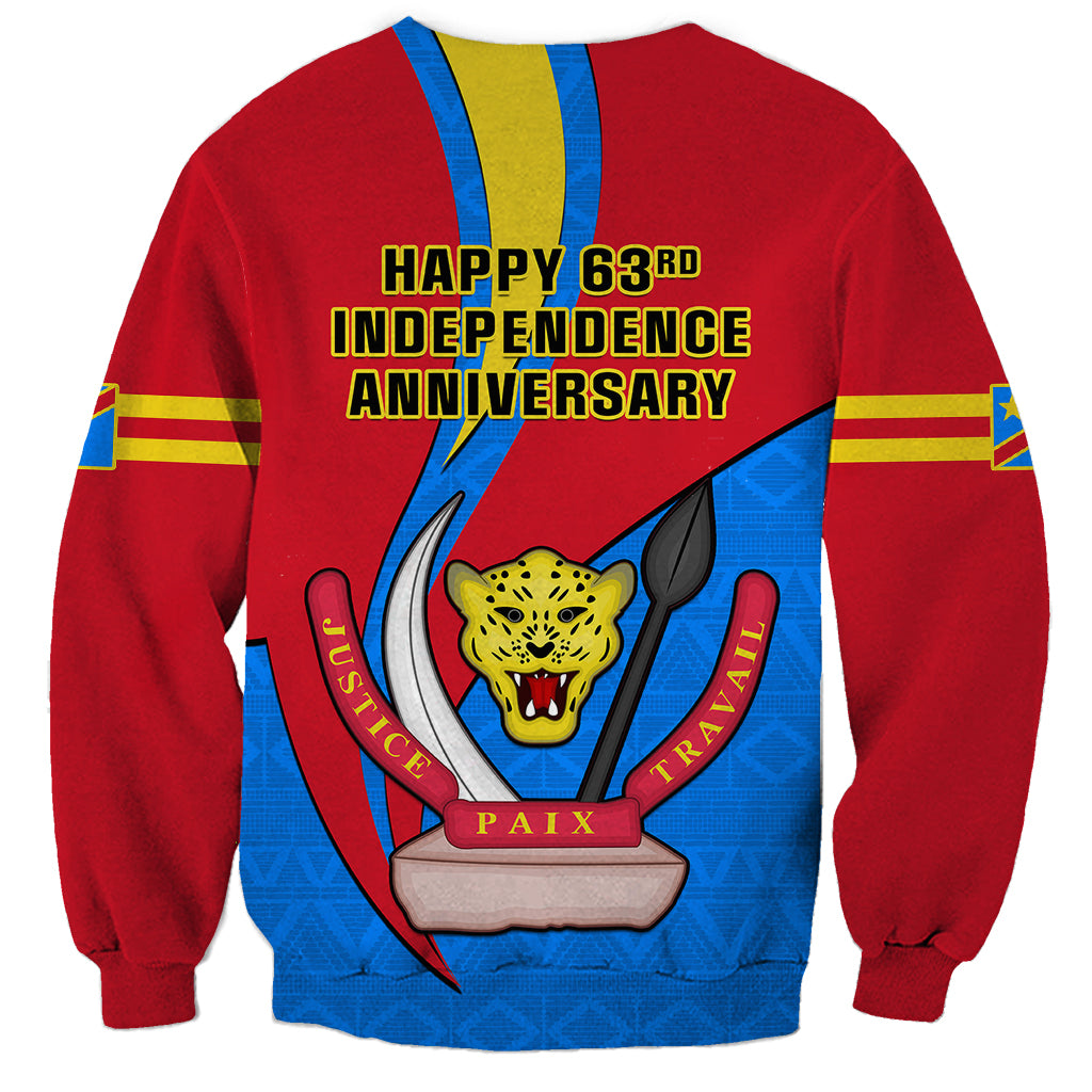 30 June Democratic Republic of the Congo Independence Day Sweatshirt Happy 63rd Anniversary - Wonder Print Shop