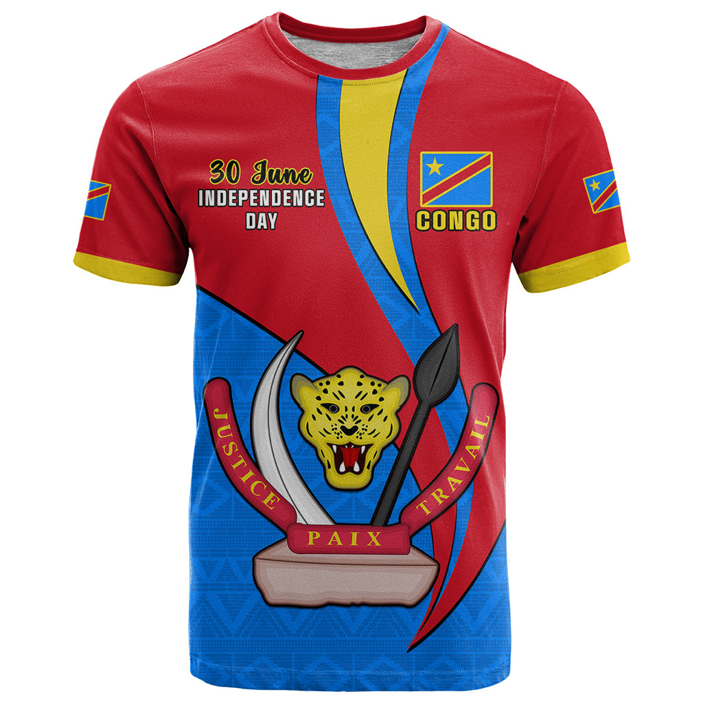 Personalised 30 June Democratic Republic of the Congo Independence Day T Shirt Happy 63rd Anniversary - Wonder Print Shop