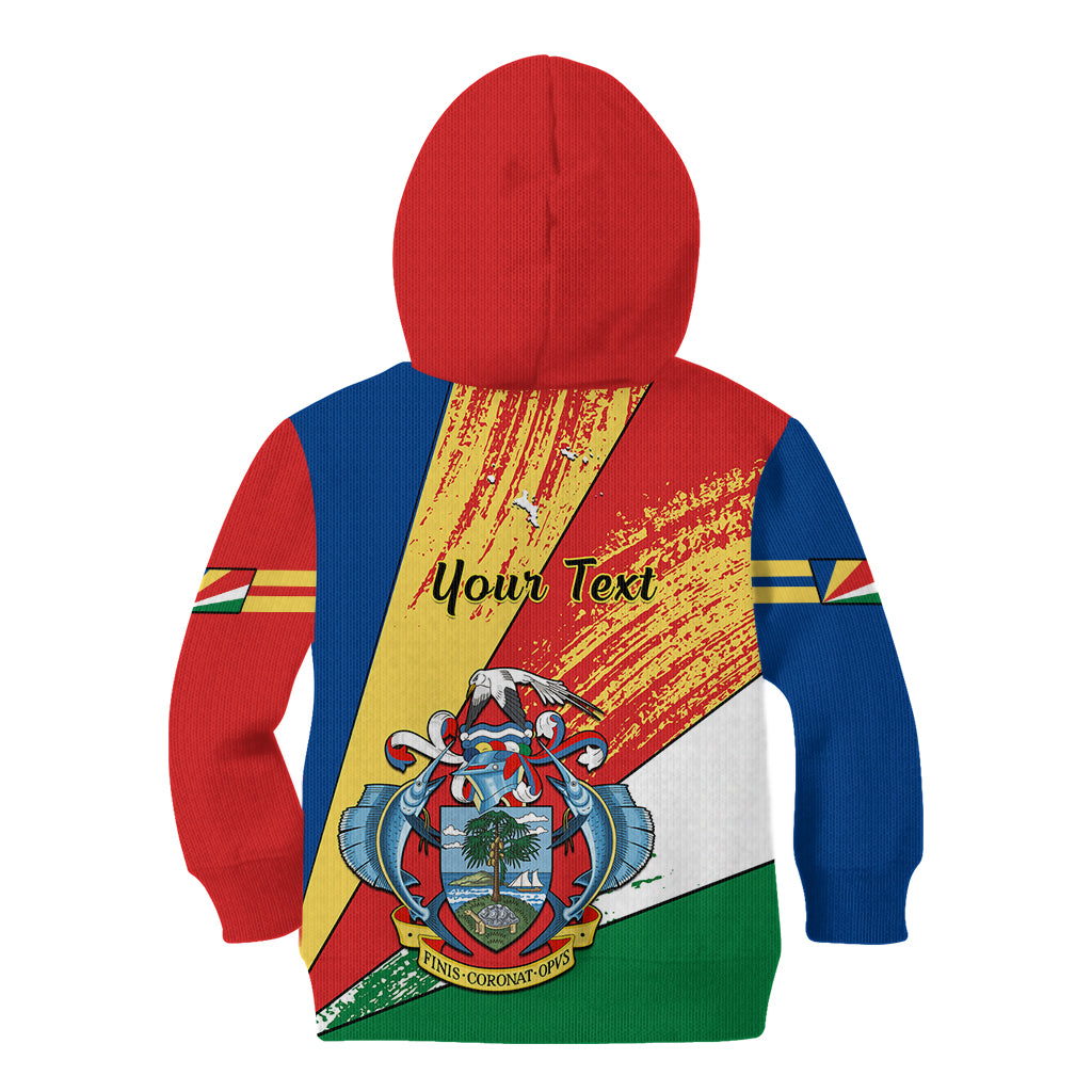 Personalised 29 June Seychelles Independence Day Kid Hoodie Flag Style - Wonder Print Shop