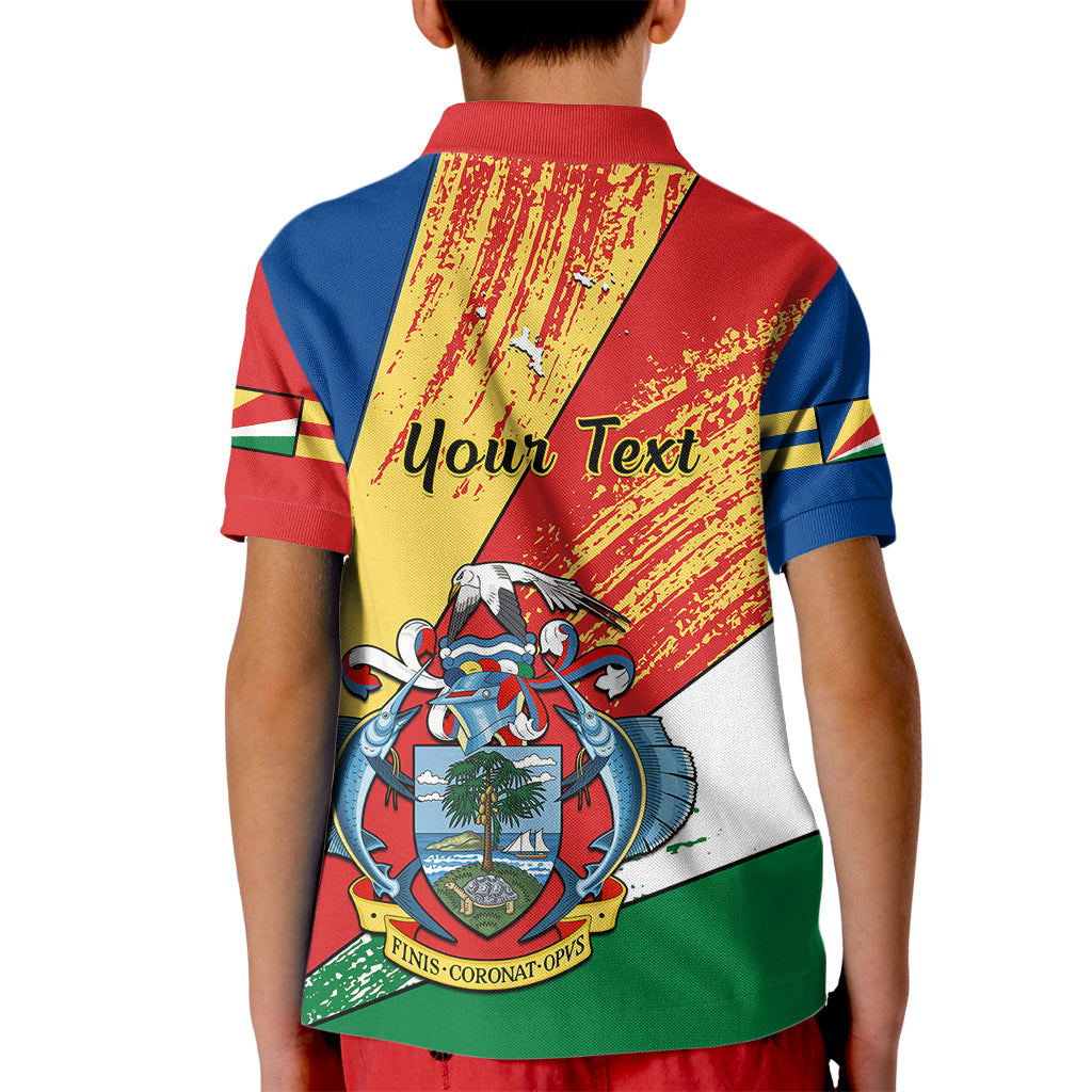 Personalised 29 June Seychelles Independence Day Kid Polo Shirt Flag Style - Wonder Print Shop