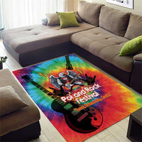 Rock Festival Poland Area Rug Polska Eagle Mascot Tie Dye Vibes - Wonder Print Shop