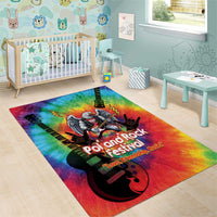 Rock Festival Poland Area Rug Polska Eagle Mascot Tie Dye Vibes - Wonder Print Shop