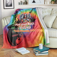 Rock Festival Poland Blanket Polska Eagle Mascot Tie Dye Vibes - Wonder Print Shop