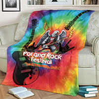 Rock Festival Poland Blanket Polska Eagle Mascot Tie Dye Vibes - Wonder Print Shop