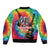 Rock Festival Poland Bomber Jacket Polska Eagle Mascot Tie Dye Vibes - Wonder Print Shop