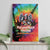 Rock Festival Poland Canvas Wall Art Polska Eagle Mascot Tie Dye Vibes - Wonder Print Shop