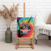 Rock Festival Poland Canvas Wall Art Polska Eagle Mascot Tie Dye Vibes - Wonder Print Shop
