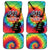 Rock Festival Poland Car Mats Polska Eagle Mascot Tie Dye Vibes - Wonder Print Shop