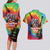 Rock Festival Poland Couples Matching Long Sleeve Bodycon Dress and Hawaiian Shirt Polska Eagle Mascot Tie Dye Vibes - Wonder Print Shop