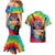 Rock Festival Poland Couples Matching Mermaid Dress and Hawaiian Shirt Polska Eagle Mascot Tie Dye Vibes - Wonder Print Shop