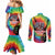 Rock Festival Poland Couples Matching Mermaid Dress and Long Sleeve Button Shirt Polska Eagle Mascot Tie Dye Vibes - Wonder Print Shop
