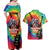 Rock Festival Poland Couples Matching Off Shoulder Maxi Dress and Hawaiian Shirt Polska Eagle Mascot Tie Dye Vibes - Wonder Print Shop
