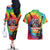 Rock Festival Poland Couples Matching Off The Shoulder Long Sleeve Dress and Hawaiian Shirt Polska Eagle Mascot Tie Dye Vibes - Wonder Print Shop