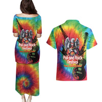 Rock Festival Poland Couples Matching Puletasi and Hawaiian Shirt Polska Eagle Mascot Tie Dye Vibes - Wonder Print Shop