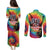 Rock Festival Poland Couples Matching Puletasi and Long Sleeve Button Shirt Polska Eagle Mascot Tie Dye Vibes - Wonder Print Shop