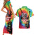 Rock Festival Poland Couples Matching Short Sleeve Bodycon Dress and Hawaiian Shirt Polska Eagle Mascot Tie Dye Vibes - Wonder Print Shop