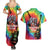 Rock Festival Poland Couples Matching Summer Maxi Dress and Hawaiian Shirt Polska Eagle Mascot Tie Dye Vibes - Wonder Print Shop