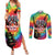 Rock Festival Poland Couples Matching Summer Maxi Dress and Long Sleeve Button Shirt Polska Eagle Mascot Tie Dye Vibes - Wonder Print Shop
