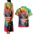 Rock Festival Poland Couples Matching Tank Maxi Dress and Hawaiian Shirt Polska Eagle Mascot Tie Dye Vibes - Wonder Print Shop
