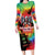 Rock Festival Poland Family Matching Long Sleeve Bodycon Dress and Hawaiian Shirt Polska Eagle Mascot Tie Dye Vibes - Wonder Print Shop