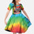 Rock Festival Poland Family Matching Off Shoulder Maxi Dress and Hawaiian Shirt Polska Eagle Mascot Tie Dye Vibes - Wonder Print Shop