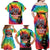 Rock Festival Poland Family Matching Off Shoulder Maxi Dress and Hawaiian Shirt Polska Eagle Mascot Tie Dye Vibes - Wonder Print Shop