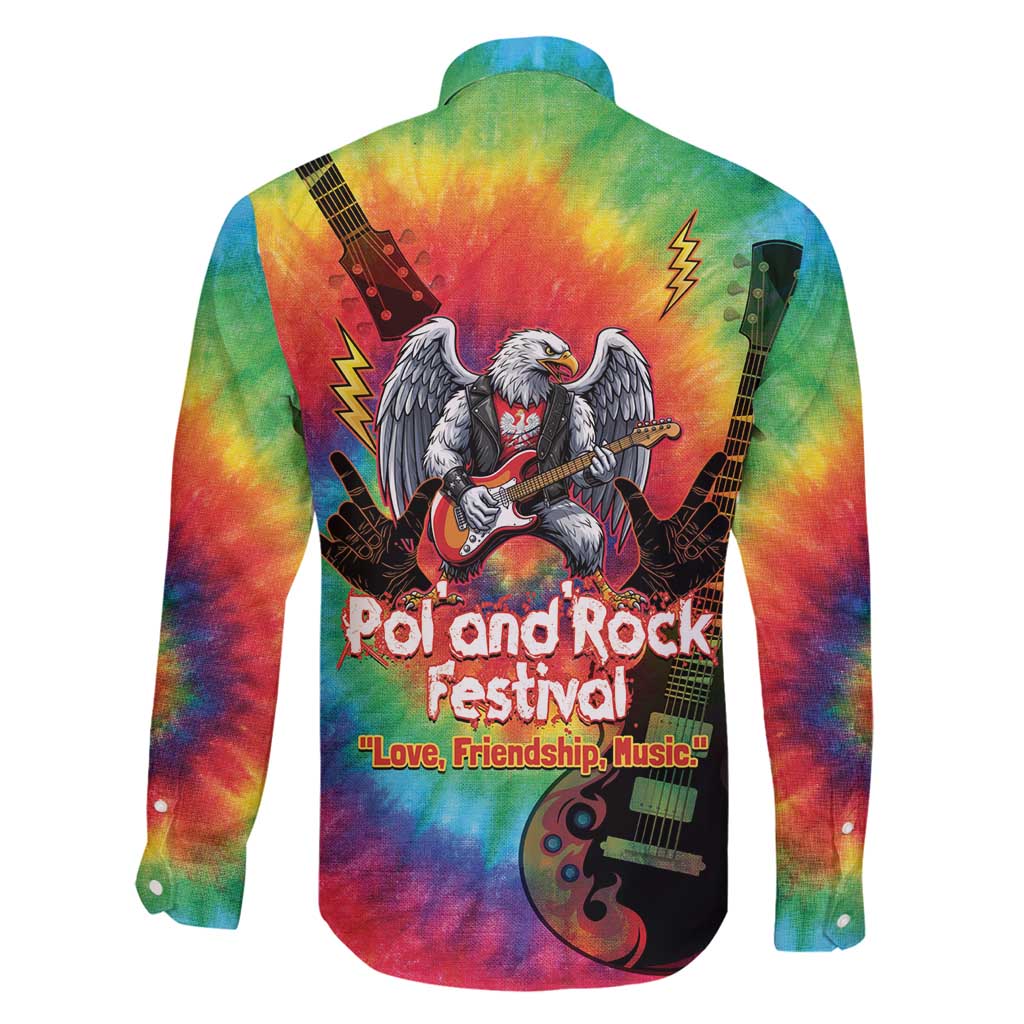 Rock Festival Poland Family Matching Off Shoulder Short Dress and Hawaiian Shirt Polska Eagle Mascot Tie Dye Vibes - Wonder Print Shop